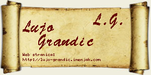 Lujo Grandić vizit kartica